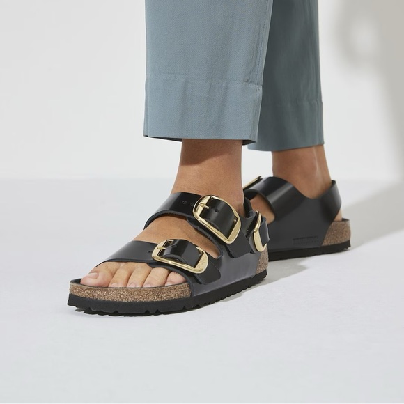 Birkenstock Milano Big Buckle High Shine Black 39 EUR WOMENS - Picture 3 of 5